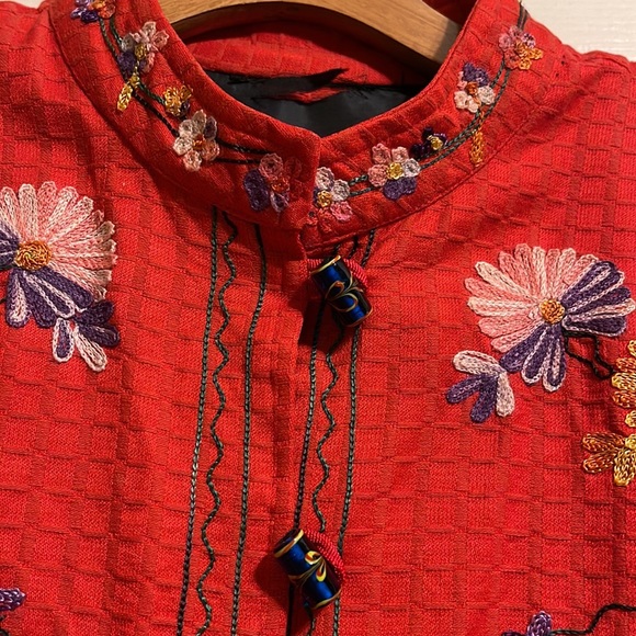 Vintage Japanese Style Embroidered Jacket Size Medium Large - Picture 3 of 12